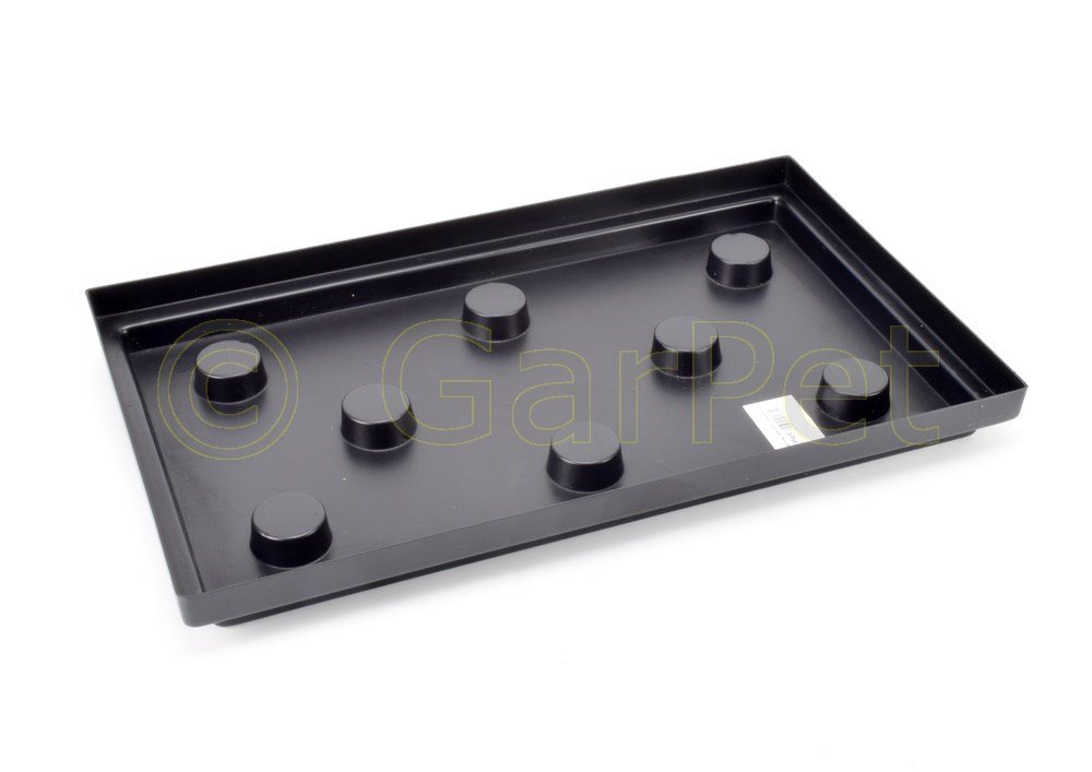 GarPet Aquarium Kiesblende Kieskante Unterschale schwarz rechteckig (50x30 cm)