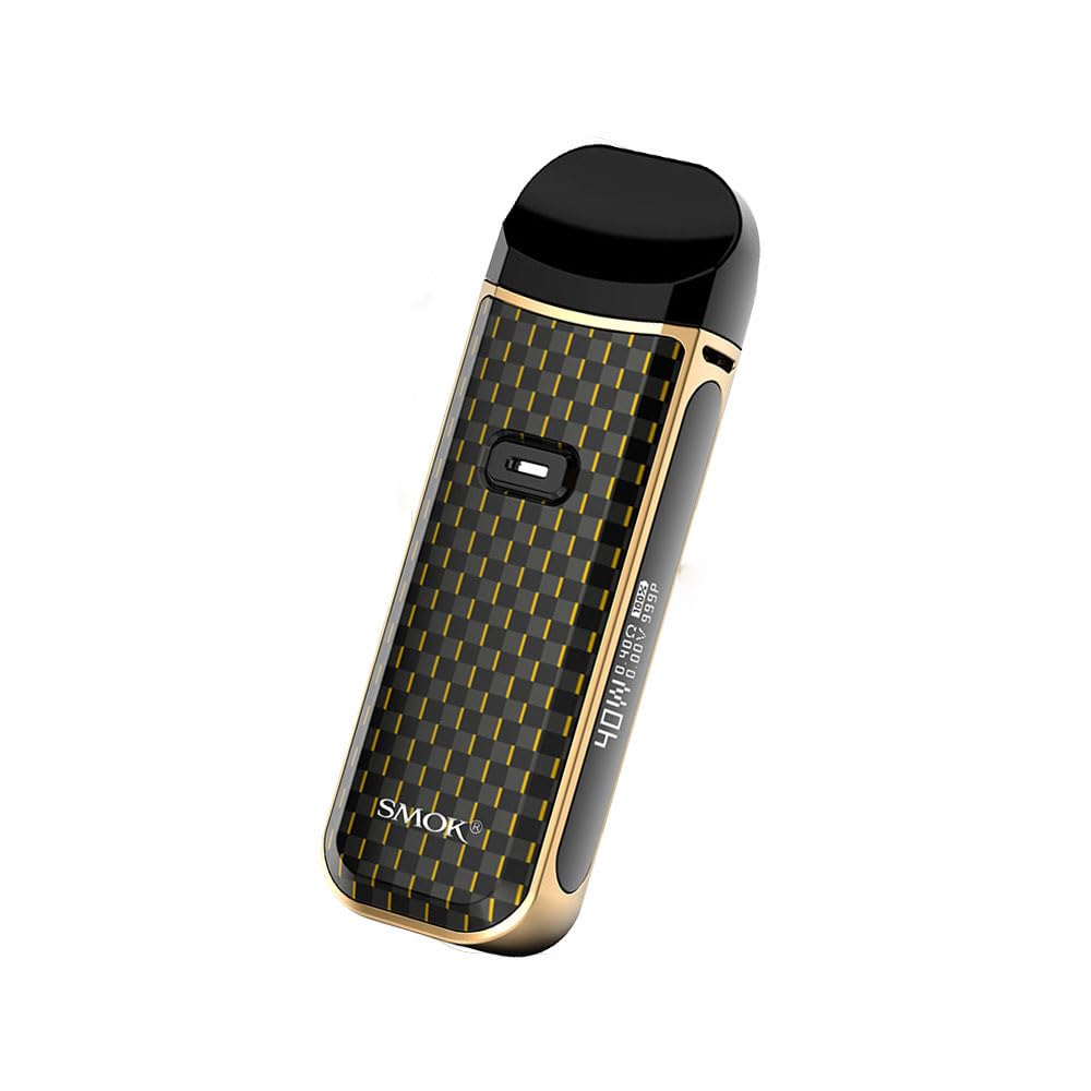 SMOKNord 2, E Cigarette Vape Starter Kit, 40W 1500mAh, 2ml Airflow Control Vaping, 0.69inch OLED screen, USB-C Fast Charging, Using RPM and Nord Coils, No Nicotine, Gold