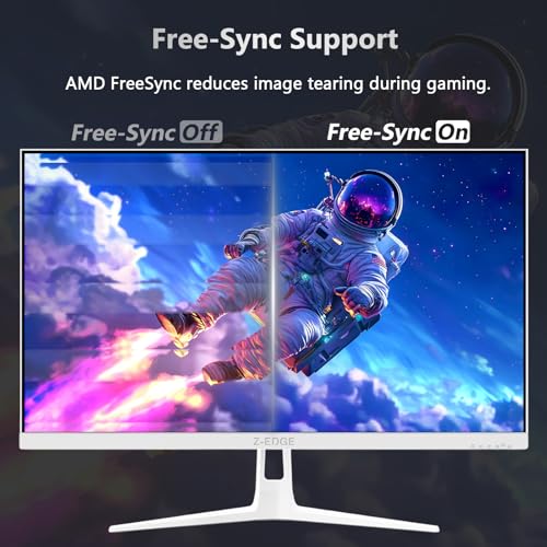 Z-Edge Wit Gaming PC-scherm 24'' 240 Hz, IPS, 1ms, FreeSync, FHD(1920x1080), Witte Gamingmonitor 16:9, Verstelbare helling, 2× HDMI2.0 & 2× DP1.4, 350cd/m², HDR10, VESA 75 * 75mm (DP-kabel inbegrepen) - Afbeelding 5