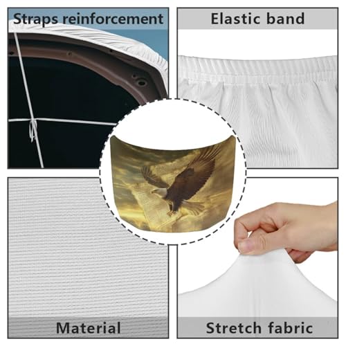 Image of Car Hood Cover Eagle Car Hood Cover Protector Stretch Elastic Car Front Hood Protective Cover Removable Automotive Accessories Ft Fits Most Cars