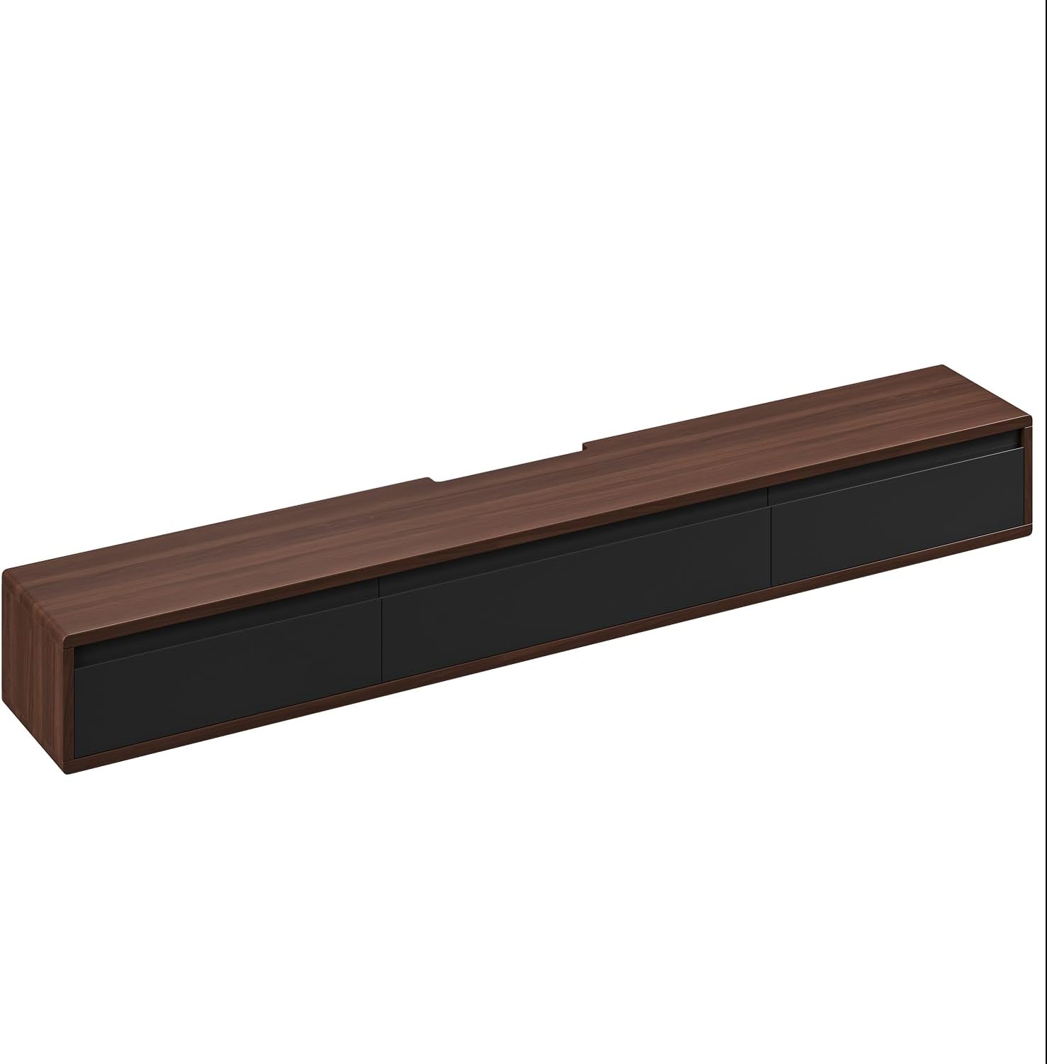 FurniNova Fully Assembled Floating TV Stand,High Gloss Wall Mount TV Console with 3 Doors, Under TV Shelf Entertainment Center for Living Room Bedroom,Walnut+Black 47IN 7 51zncpSWdYL. AC SL1500