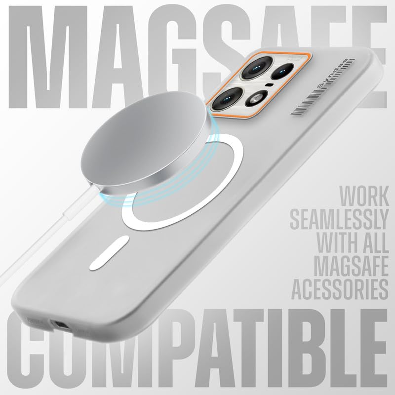 Image of Mr. Case Back Case for Motorola Moto Edge 50 Pro 5G Sleek Frosted Translucent Back with Wireless Charging Support | Anti-Scratch Shockproof Phone Case - White
