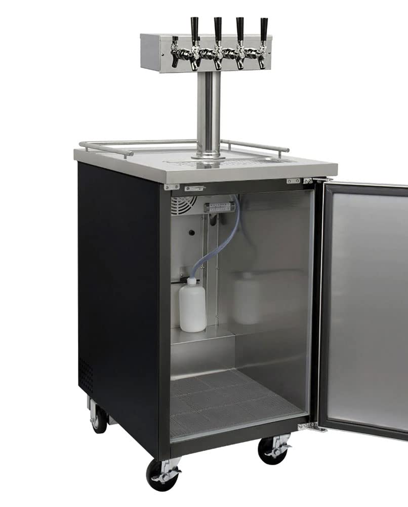 Kegco Hbk1xb-4 Keg Dispenser, Black, 4 Faucet Without Kegs on Fridge.com - View 2