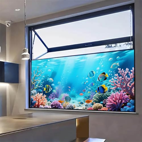 Vinilo decorativo HOMETITUTE Ocean Coral Reef 39.3×17.7 in miniatura 7
