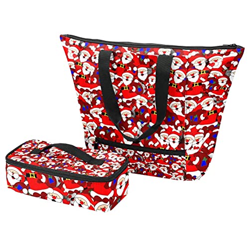 Sac fourre-tout isotherme à pois et hérissons avec sa boîte à déjeuner assortie