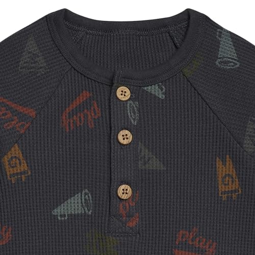 Modern Moments by Gerber Baby Henley Waffle-Knit Romper2