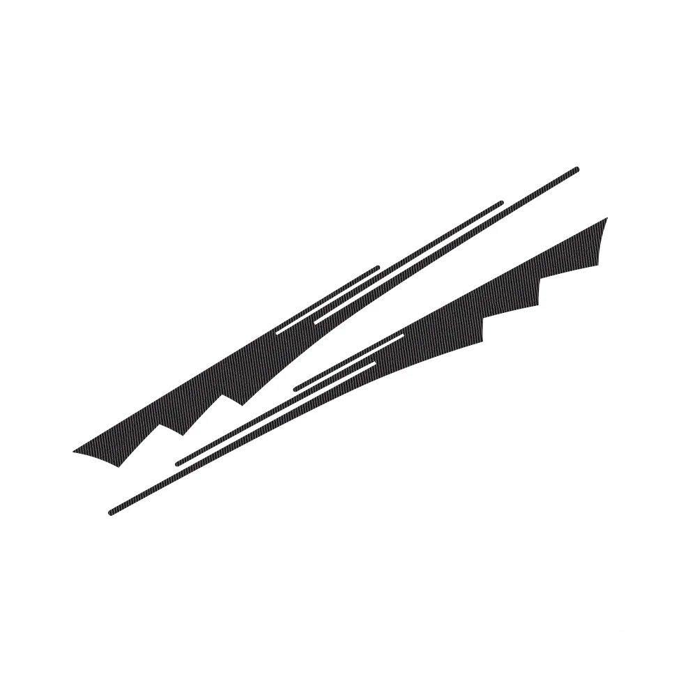Striped Sticker Vinyl Film Waterproof Decals Auto Door Side Decorative Decal(Carbon Fiber)