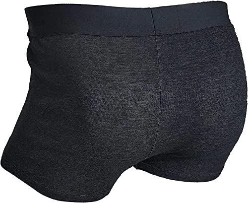 EMF Anti-Radiation Brief Silver Fiber Underpants Radiation Shielding Underwear Shorts Pants Briefs (Color : Black, Size : XXL)2