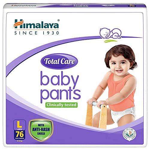 Himalaya Total Care Baby Pants Diapers, Large (9 – 14 kg), 76 Count