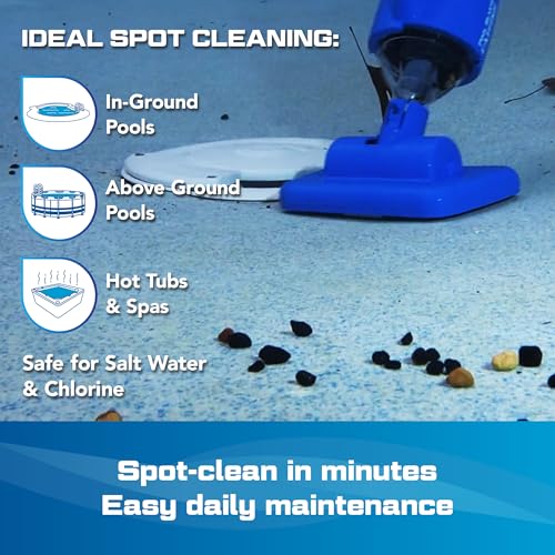 Image of POOL BLASTER Catfish Cordless Pool Vacuum for Spot-Cleaning, Hot Tubs & Spas, up to 45 Min Runtime, Quick, Efficient, Handheld Rechargeable, Swimming Pool Cleaner, Above Ground & Inground Pool Steps