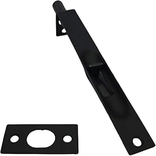 Miniatura 30 de QCAA Perno redondo de latón macizo, 6 ", latón macizo, negro mate, paquete de 2, fabricado en Taiwán