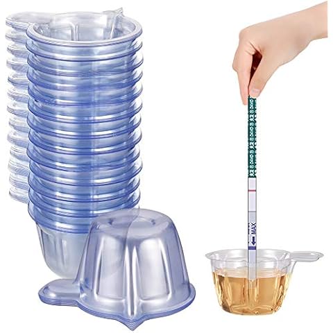 metagio 200 Pcs Urine Cups, Disposable Plastic Urine Collection Cups Specimen Cups for Pregnancy Ovulation Test(40 ML) Cover