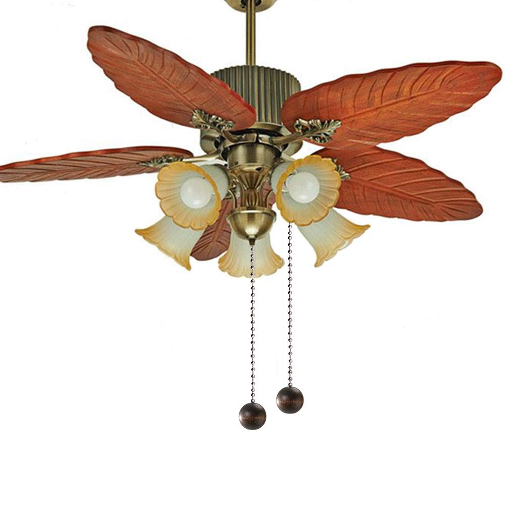 Ceiling Fan Pull Chains - Walnut Wooden Ball Set -5 Ceiling Fan Pull Chains - Walnut Wooden Ball Set -5