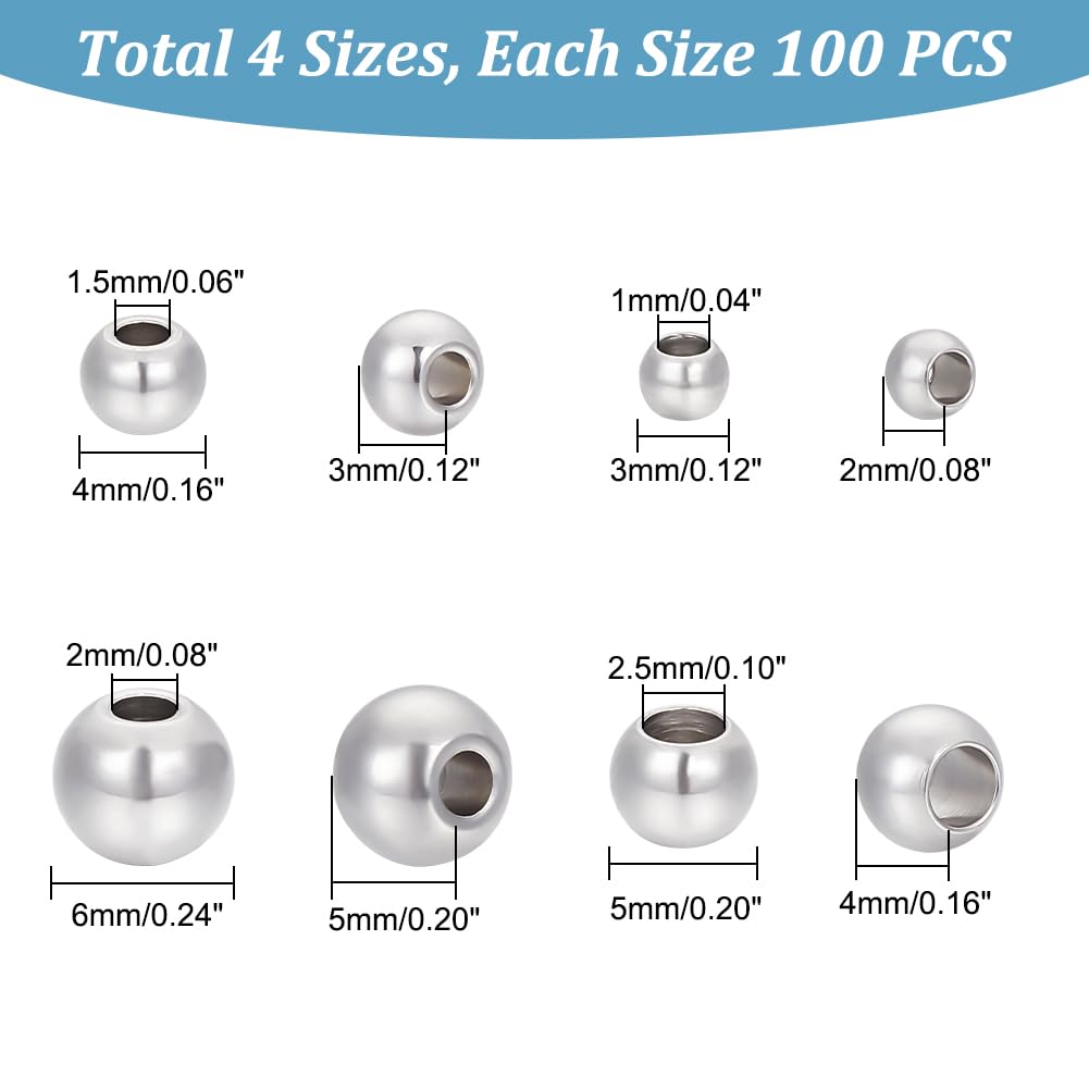 Perline Distanziali Acciaio Inox - 120 Pezzi 5mm - Per Creazione Gioielli - Foto 10
