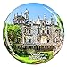 Weekino Quinta da Regaleira Sintra Portugal Imán de Nevera Cristal 3D Cristal Ciudad Turista Recuerdo de Viaje Colección Regalo Fuerte Refrigerador Etiqueta