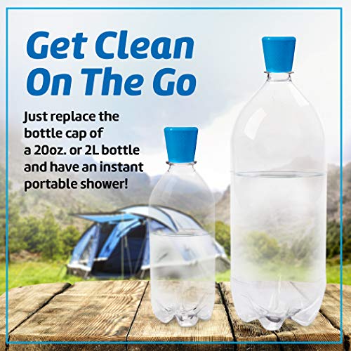 Impresa 2 Pack Water Bottle Sprinkler Cap for Dogs, Hiking, Beach, and Camping, Water Bottle Shower Head Attachment for Sand, Dirt, Mud Removal, Fits 16oz to 2L Plastic Water or Soda Bottles - Image 3