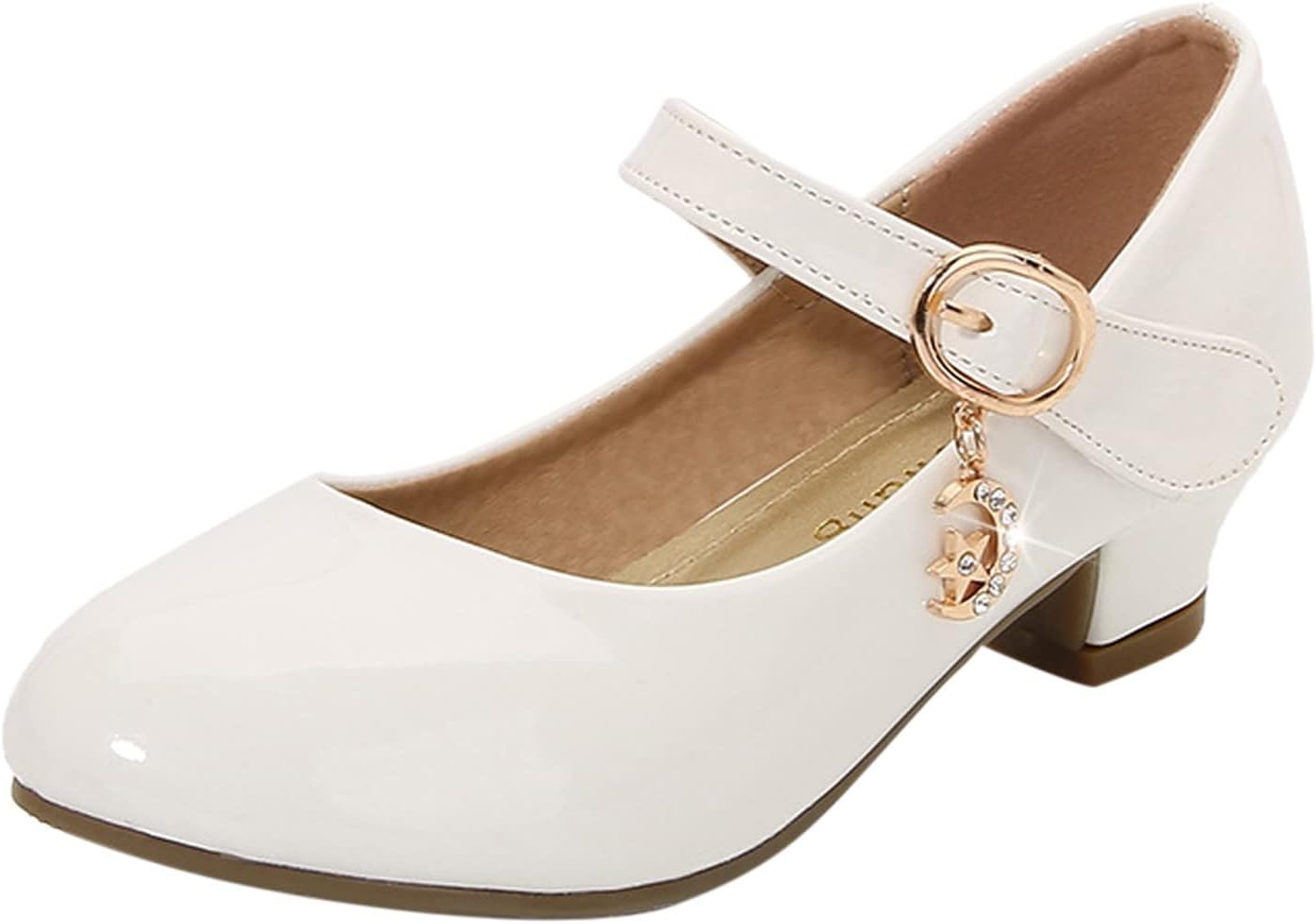 Teen Girls Mary Jane Shoes Glitter High Heel Princess Shoes Cute 𝗥hinestones Formal Dress Sandals Sparkly Birthday Party Sandals Stage Performance Sandal