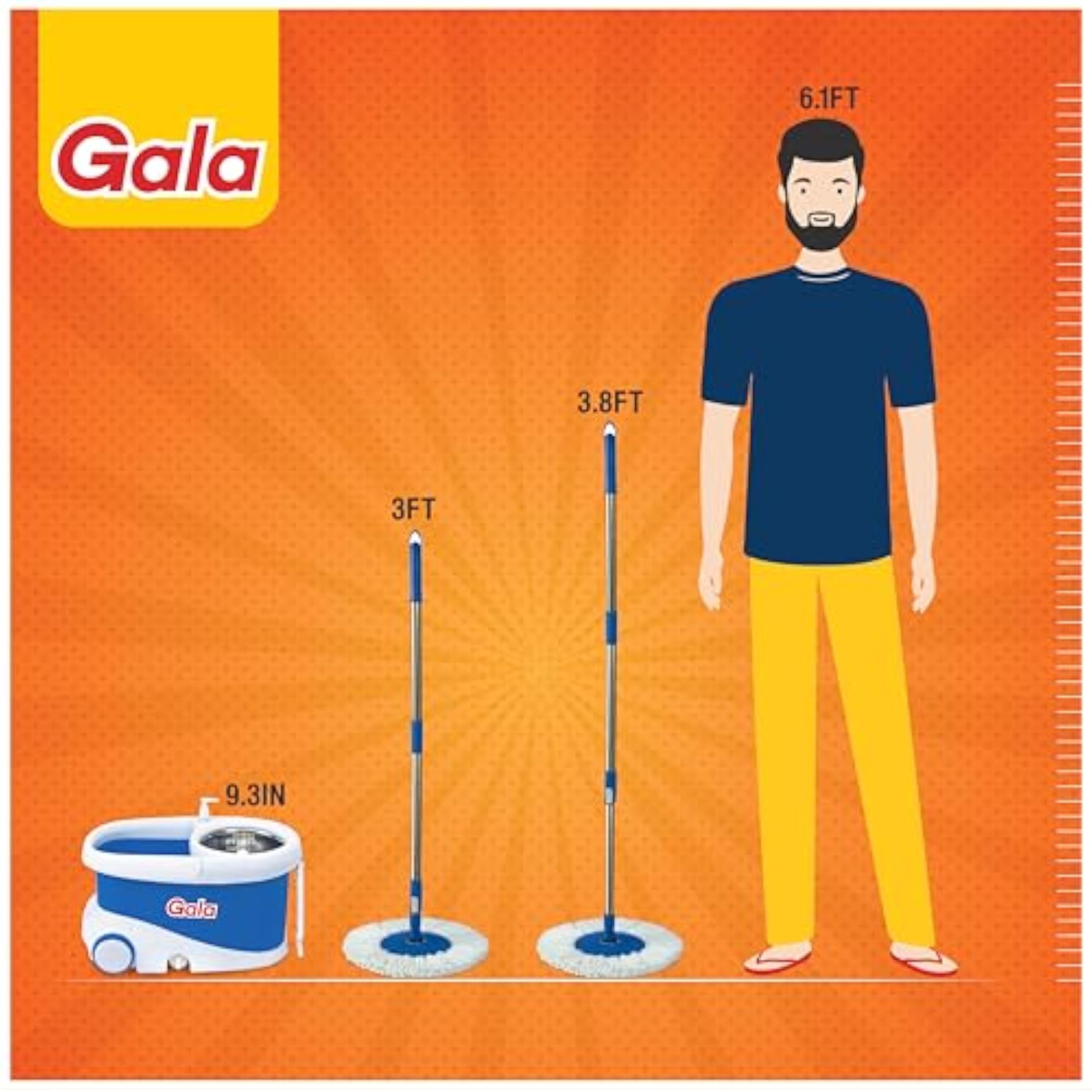 Jet Spin Mop with Bucket and Microfiber Refills