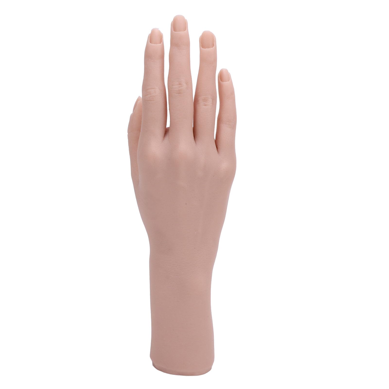Eujgoov Nail Art Silikon Ręka Ręka Life Realsing Training dla Początkujących Manicure, Wielokrotnego Użytku Modelu żeńskiego do Pierścienia Wystawowego