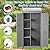 Okak 3 X 2 Ft Outdoor Storage Shed with Metal Top Garden Shed Tool Storage Sheds House for Backyard Garden,Patio,Grey