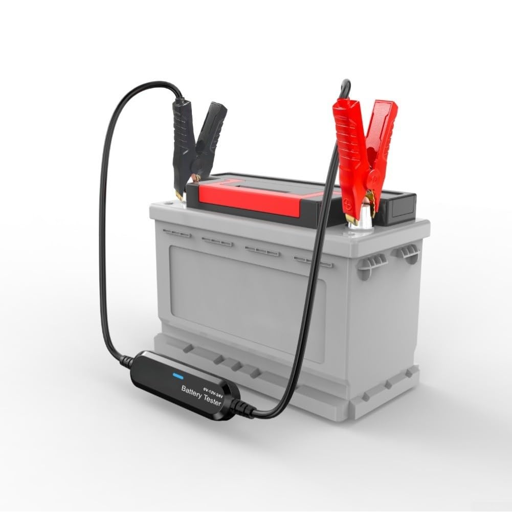 Tester wireless per batteria 6 V-24 V per gel Agm, strumento diagnostico con analisi Cca, per auto camion moto (nero)