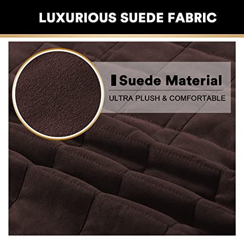 100% Waterproof Dog Bed Cover Velvet Suede Sofa Seat Cushion Covers Sectional Couch Protector Pad For Pets Anti-Slip Furniture Protrctor Machine Washable, 30" X 72", Brown #TOP3