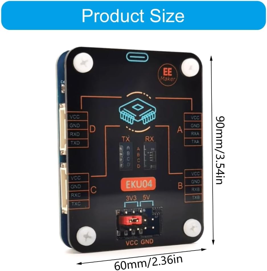 TTL Serial Interfaces Module 6Mbps Fast Speed 4 Independent Channel USB to 4CH