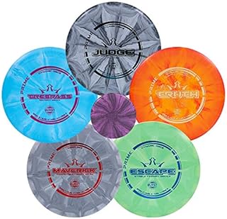 DYNAMIC DISCS Five Disc Prime Burst Disc Golf Starter Set | Beginners Frisbee Golf Set | Set Includes Disc Golf Putter, Midrange, Fairway Drivers, and Distance Driver | Colors Will Vary