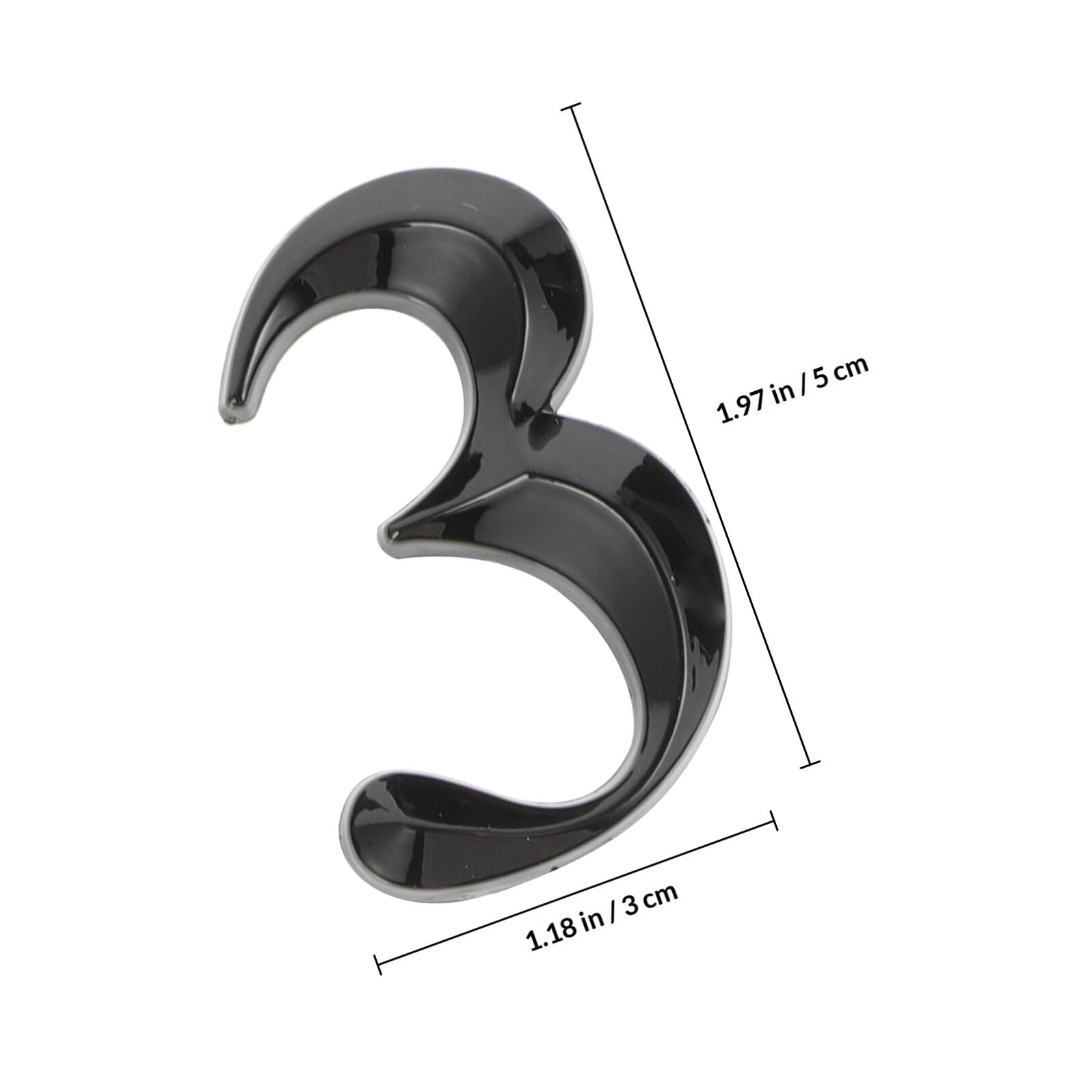 SHINEOFI Lot de 10 Plaques Numéro de Maison 3D en Résine Industrielle Surface Métallisée Réfléchissante, Autocollants pour Boîte aux Lettres et Portes, Design Incurvé Moderne pour