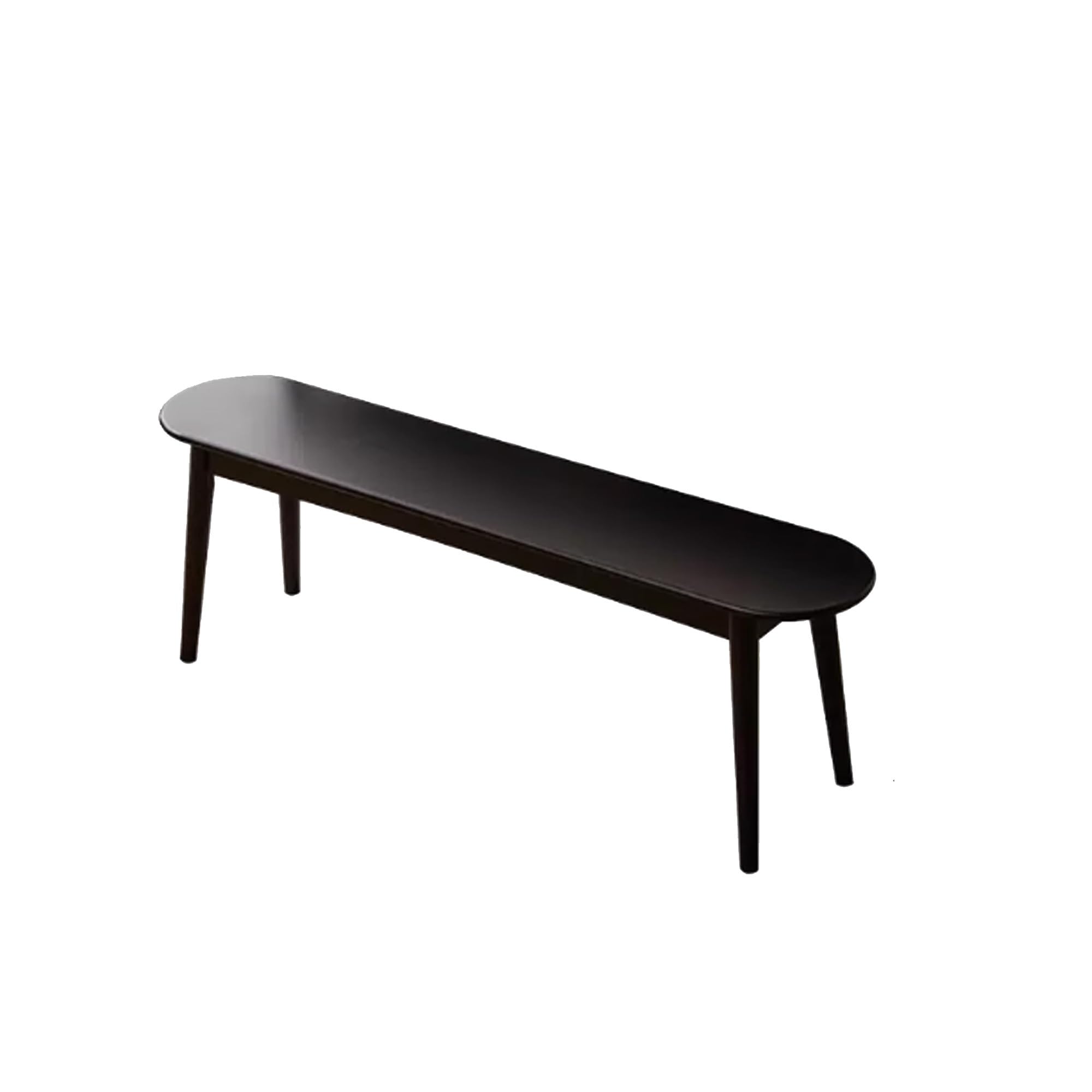 JOSIAHCQ Wood Dining Table Bench Entryway Bench Seat Wooden End of Bed Bench Indoor for Bedroom Farmhous Narrow Window Bench for Dining Room Hallway Living Room Kitchen(Black,100cm/39in)/