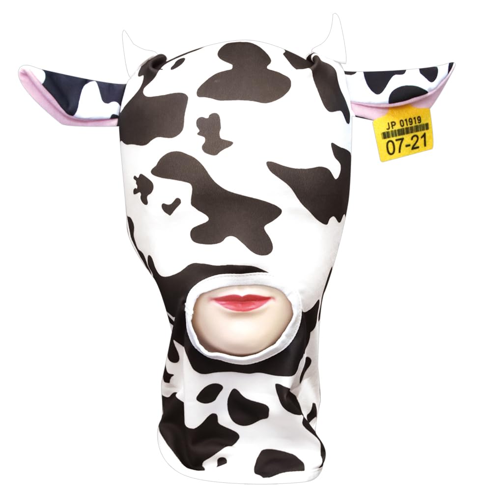 No.627 オーダーマスク　牛柄　モノトーン　ハンドメイド　cow Amazon.co.jp: 牛柄全頭マスク 口穴タイプ 男女兼用 Fサイズ