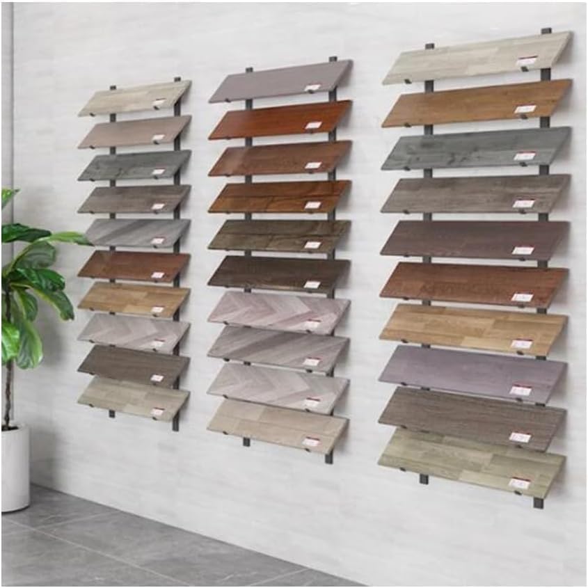 Floor Tile Display Stand, Large Wall-mounted Sample Rack, Sample Door Stand, Wall Covering Display Stand, Skateboard Storage Rack,Black,140x10cm