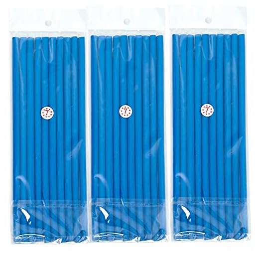 30 Pieces Flexi Rods for Natural Hair Black Women Flexi Curling Rods No Heat Blue Hair Rods Soft Foam Hair Flexi Rods for Short Long Hair DIY Hair Dressing Tools(Blue,9.45x0.3inch)