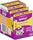 Whiskas Knuspertaschen Katzensnack mit Huhn– & Käsegeschmack, 4er Pack, 4x180g – Katzenleckerlis für erwachsene Katzen