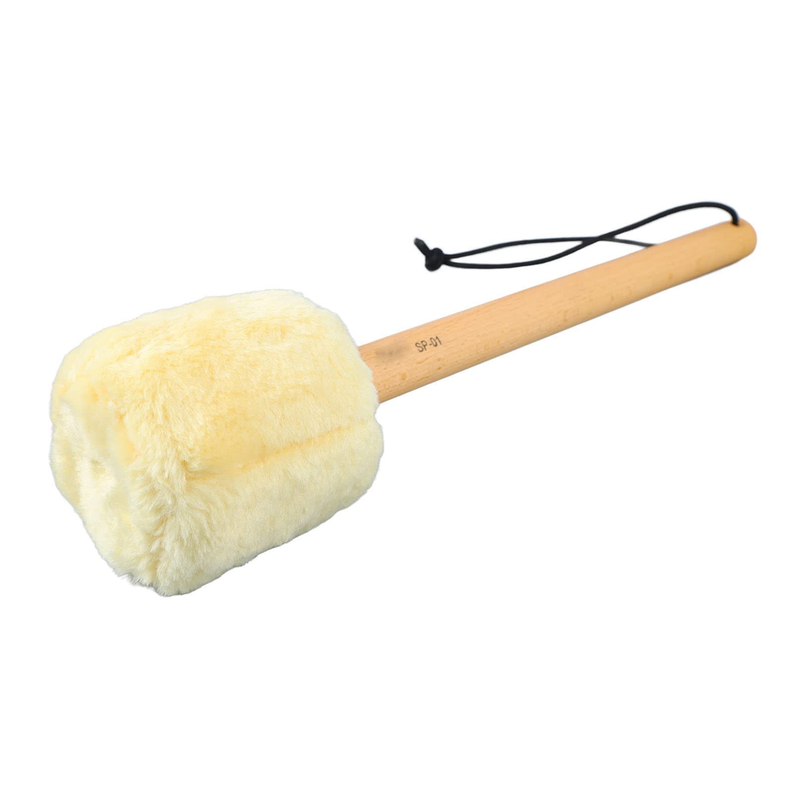 Trommelstok, Hout en Vilt, Antislip, Zachtvilt, Slagstok, Basdrum, Percussiehamer, Geschikt Paar Accessoires voor Percussie (Beige SP 01 37cm