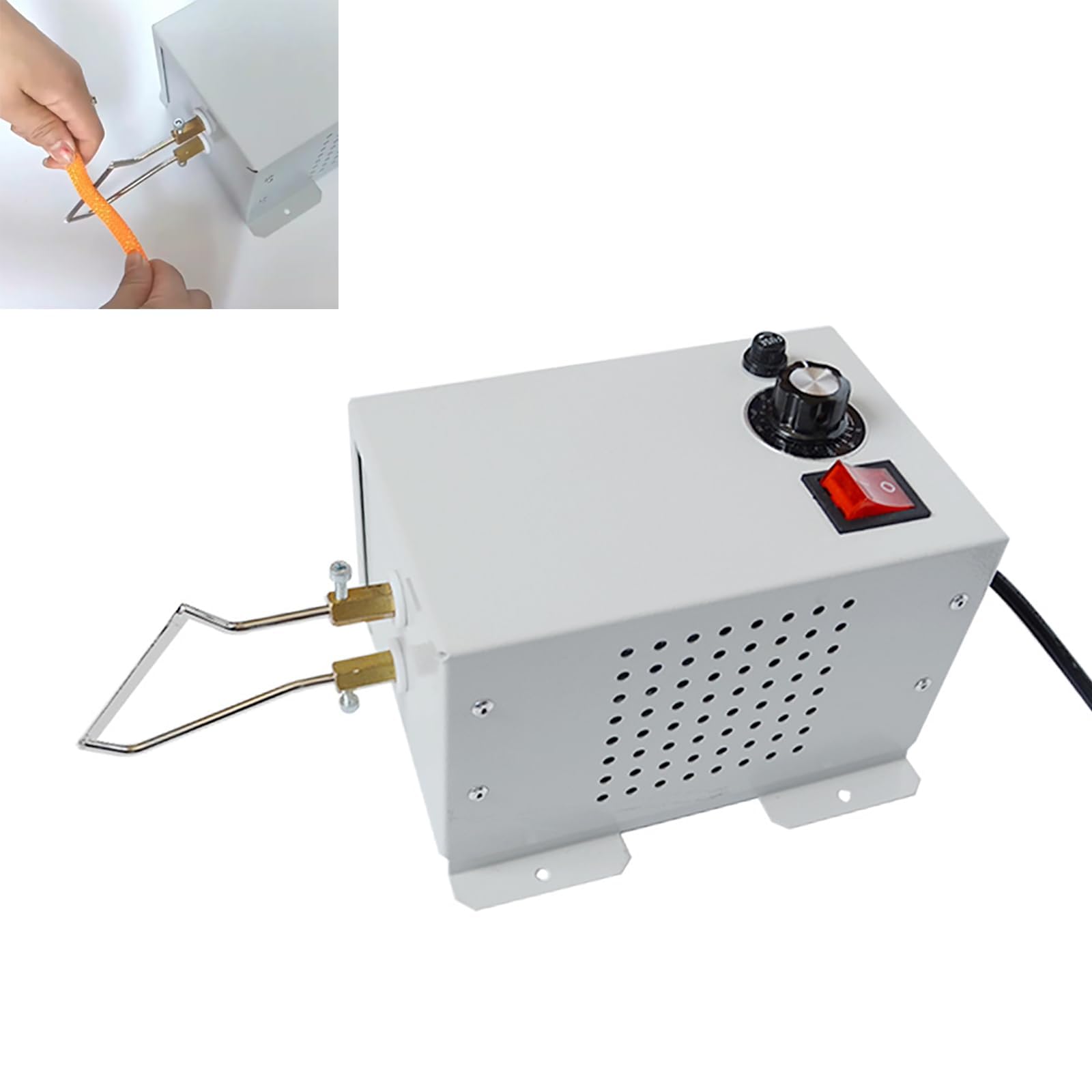 JXYQ Electric Rope Cutter - Adjustable Temperature 0-650℃, 60W Power, Safe and Stable Hot Knife for Cutting Braid Fabric Webbing and Belting