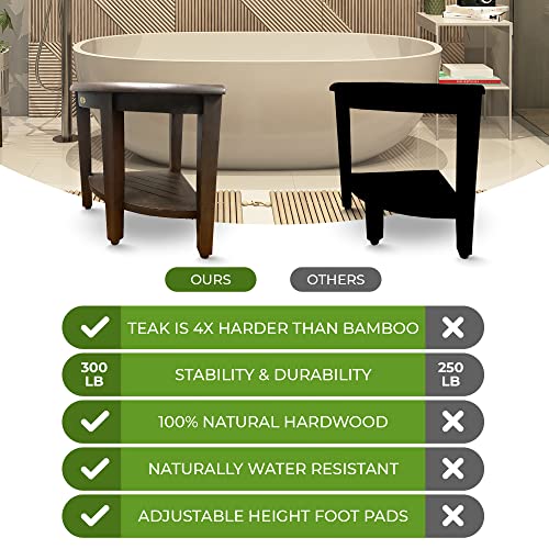 Decoteak Teak Corner Shower Bench (Non Assembled) #TOP6