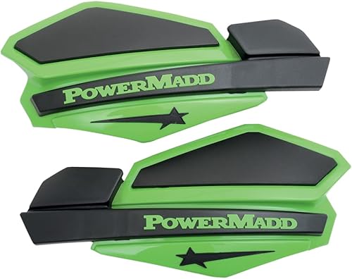 PowerMadd Sistema de guardamanos Star Series - VerdeNegro