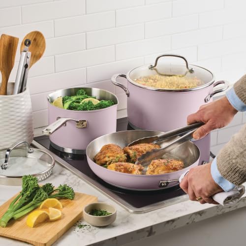 Image of KitchenAid Tri Ply Stainless Steel Cookware Set, 11-Piece Pots and Pans Set