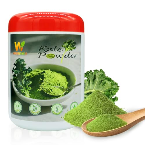 Organic Kale Powder, Super Greens & Green Vibrance Powder, Ultra-Fine Dissolvable Organic Greens, Pure Kale Leaf Powder for Drinks, Desserts, Savory Dishes, Sealed Storage Jar