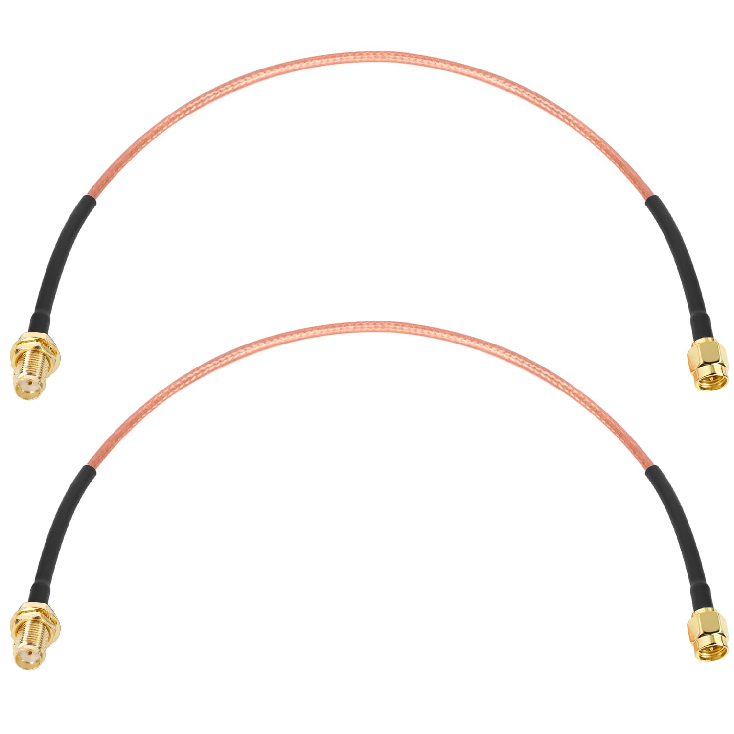 XRDS -RF SMA Cable 1FT, SMA Male to SMA Female Bulkhead RG316 SMA Extension Cable for 4G LTE Router Cellular SDR USB Dongle Receiver(2PCS) 1 FT
