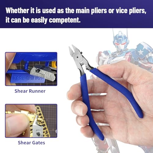 Image of stedi Model Nipper, Ultra-thin Double-blades Nippers with Protective Case Model Hobby Making Tools for Gundam Repairing Plastic Model and Fixing