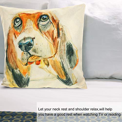 CLISPEED Capa de Almofada de Algodão Com Impressão de Cão Capas de Almofada de Linho Capa de Almofad