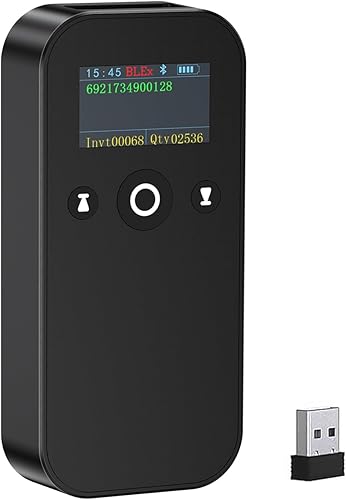 Escáner de código de barras Bluetooth portátil 1D USB Lector de códigos de barras 3 en 1 Bluetooth y USB con cable y lector de código de barras
