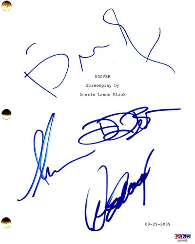 CLINT EASTWOOD, ARMIE HAMMER, BRIAN GRAZER, DUSTIN LANCE BLACK SIGNED AUTOGRAPH - J. EDGAR FULL MOVIE SCRIPT - HARRY CALLAHAN, DIRTY HARRY,