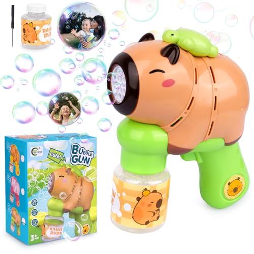Capybara Bubble Gun, Cute Bubble Machine for Kids Toddlers Boys Girls, Summer Outdoor Toys Bubble Blaster Maker Blower