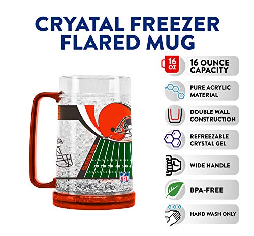 NFL Cleveland Browns 16oz Crystal Freezer Mug