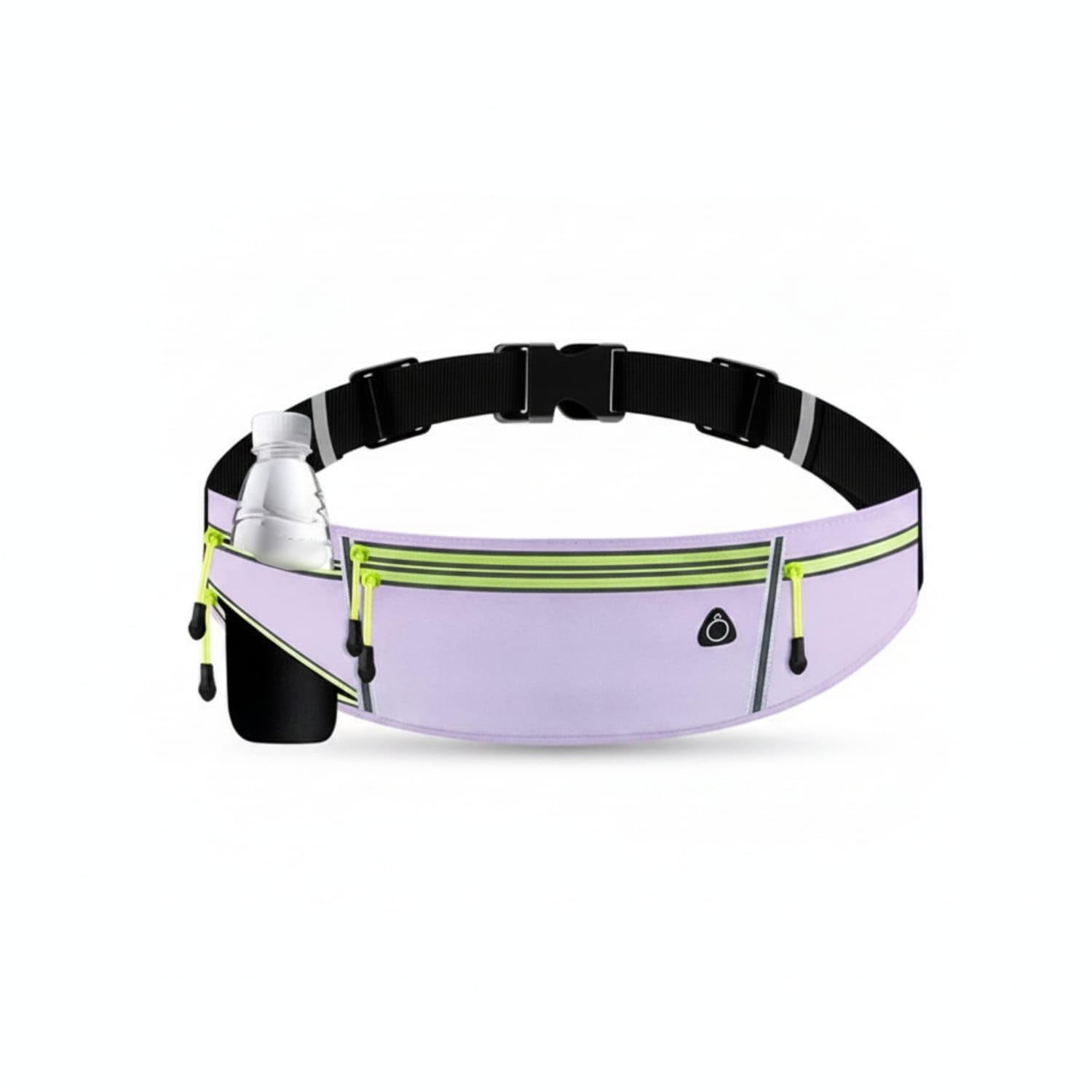 Lightweight Running Waist Pack Adjustable Strap Slim Waist Pack Buckle Closure Running Belt Curved Design for Runners, Joggers, Exercise, Purple, with Kettle-image-24