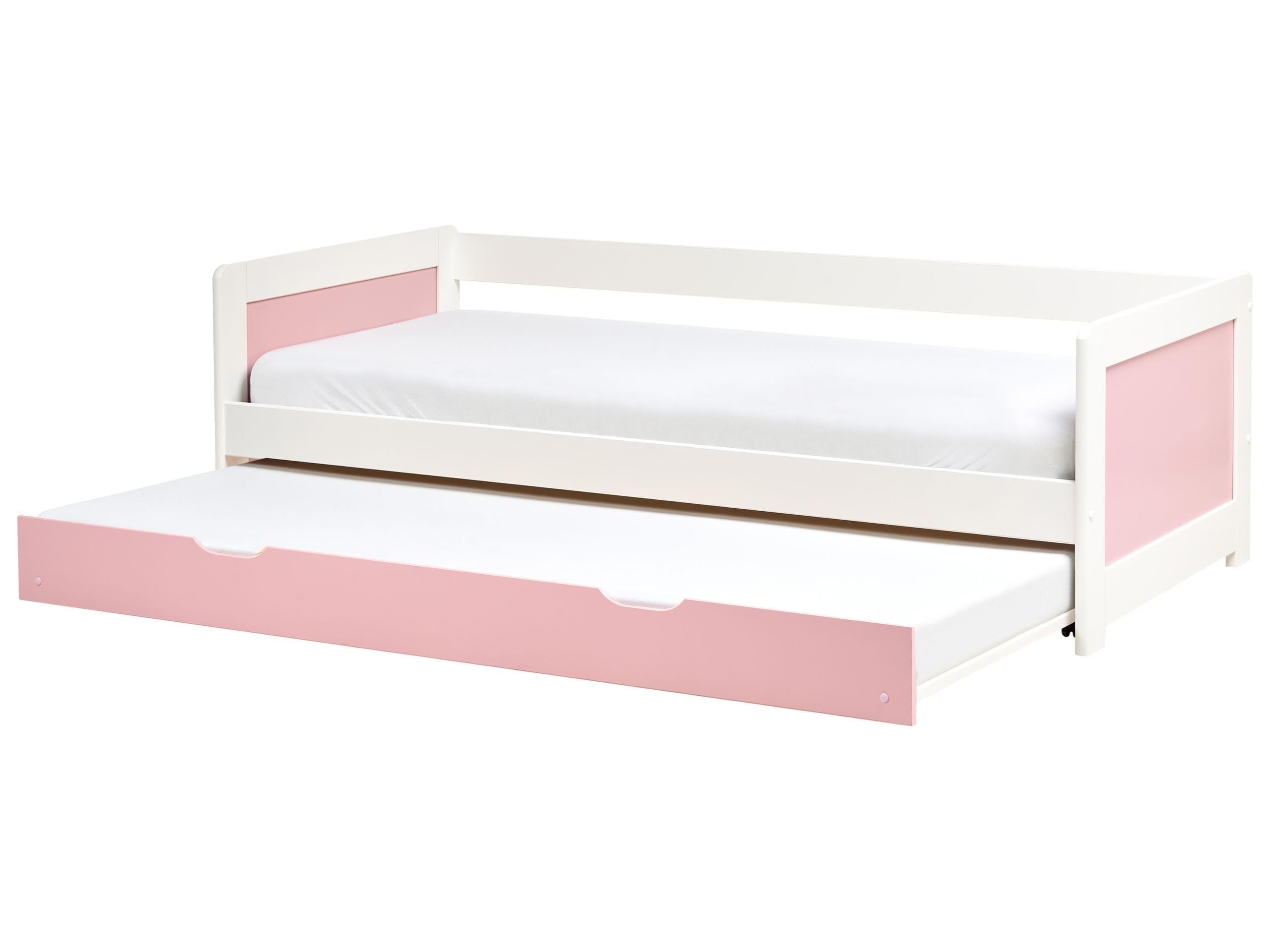 Cama nido infantil deslizante de madera de pino rosa 90 x 200 cm Gravelines