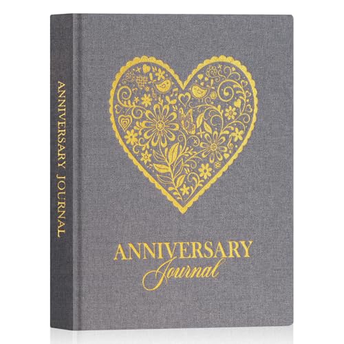 Lanpn Wedding Anniversary Journal Book, Linen Dating 1st to 70th